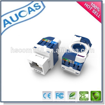 Systimax 8p8c 180 graus rj45 cat6 módulo / IDC ethernet keystone jack / AMP UTP 10GB sem toalha conector de tomada modular